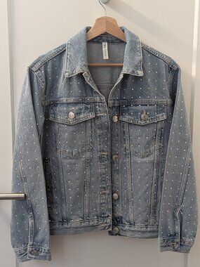 Rhinestone Cowboy Denim Jacket ZARA - SIZE M
